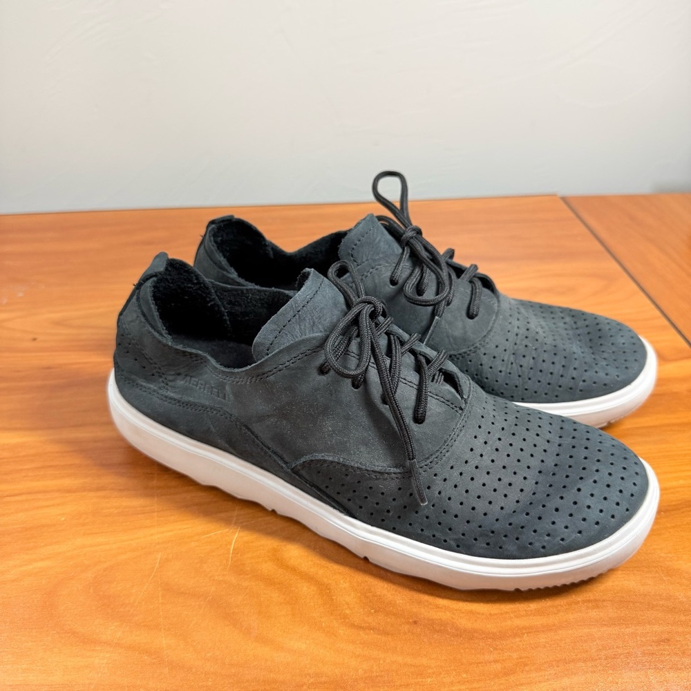 Merrell Women's Around Town City‎ Sneaker Black Grey Leather Mesh Cushioned W9 - Picture 3 of 9